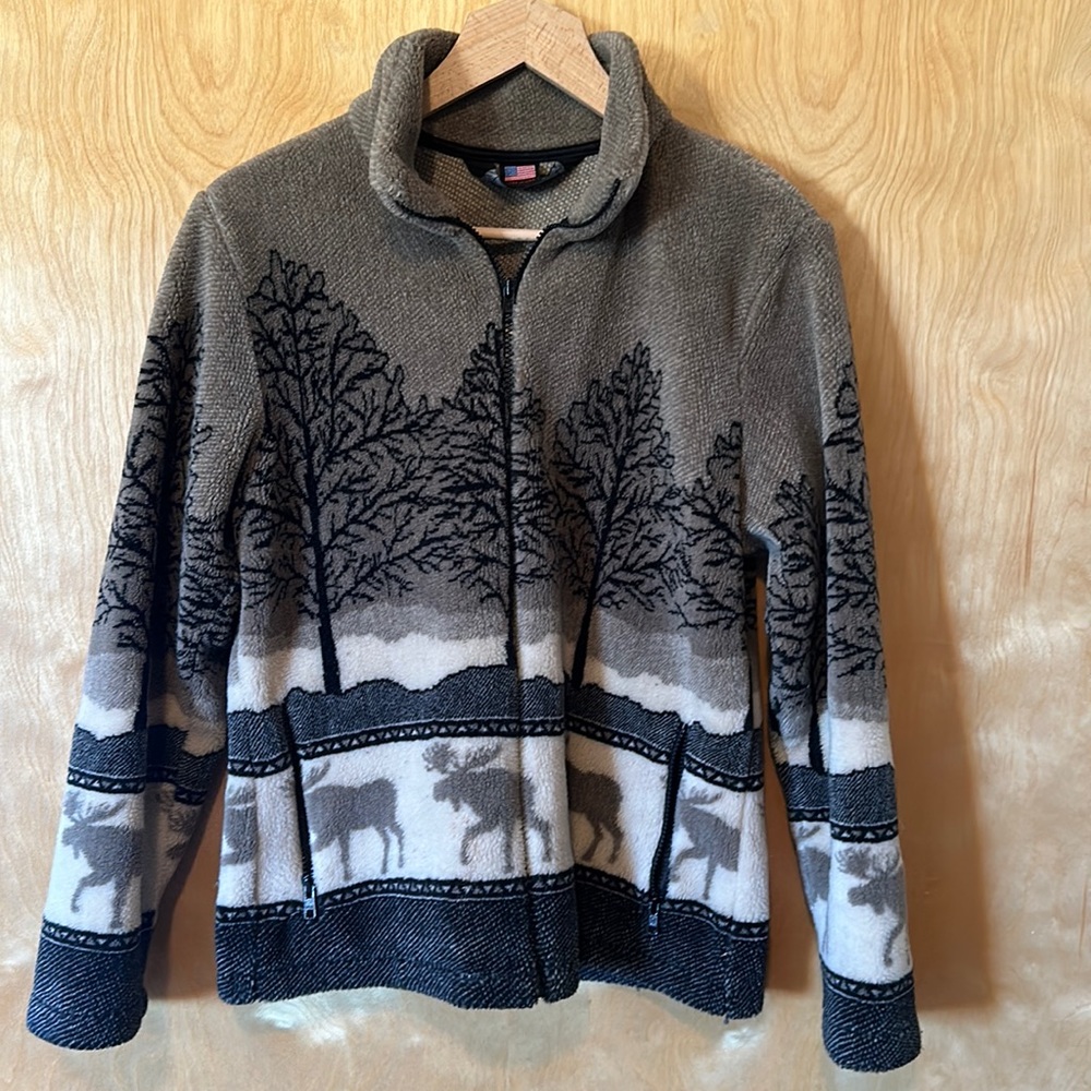 Black Diamond Sweater Jacket in Taupe Moose